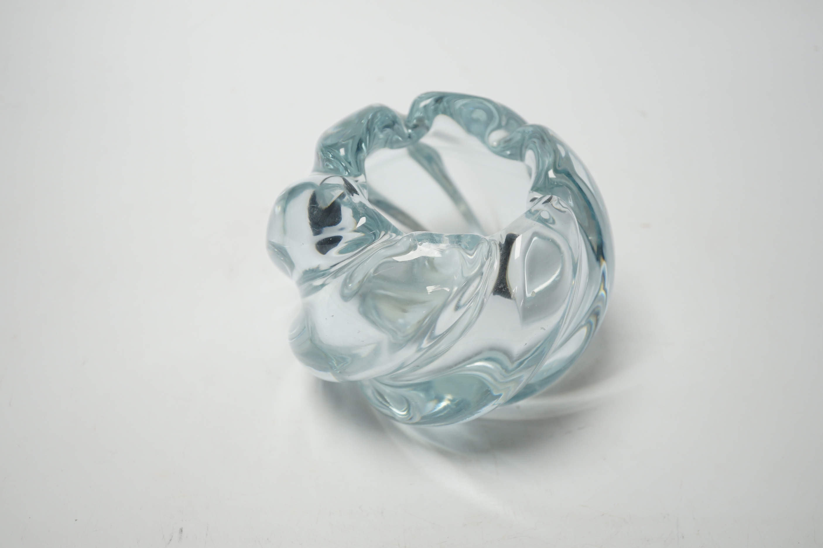 An Orrefors clear glass vase, 10cm